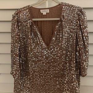 Velvet Sequin Top